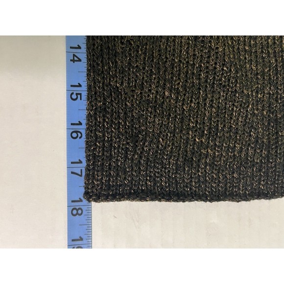 EILEEN FISHER Women's Sweater Size XS Long Sleeve Black/Gold Linen Blend - Picture 8 of 9